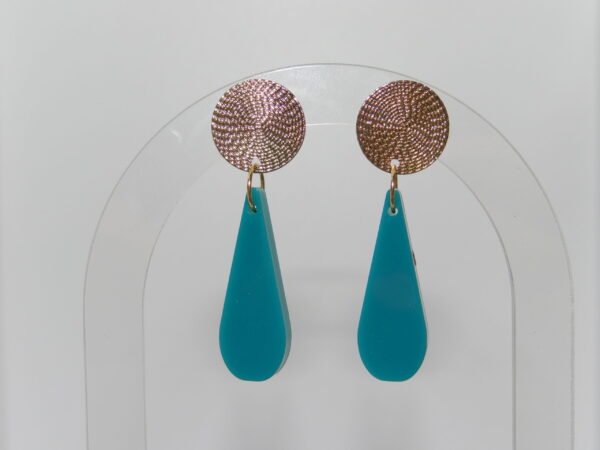 Boucles d'oreilles goutte bleu