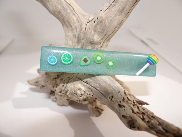Barrette gourmande pailleté