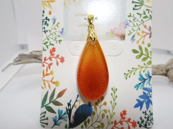 Pendentif ovale orange